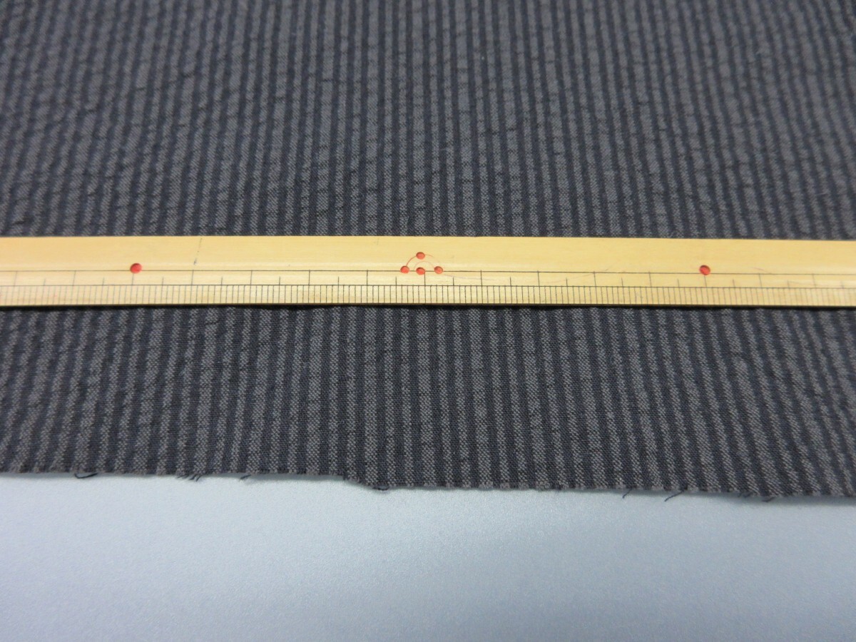 KA4557-2 * хлопок | поли . "губа" ru полоса ткань * длина 3.6m| черный × тауп 