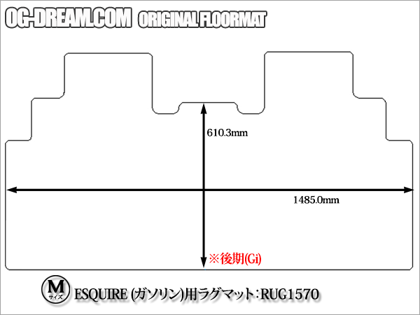 80系前期/後期 エスクァイア セカンドラグマット Mサイズ　RUG1570_画像3