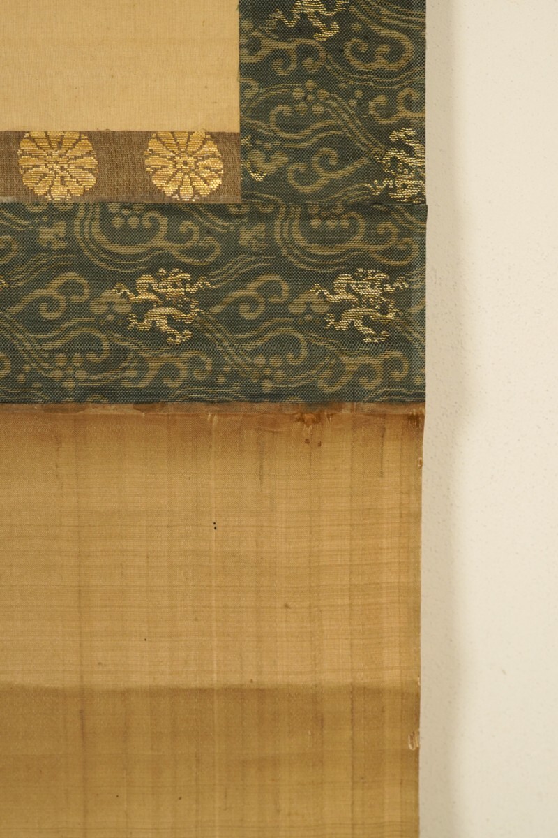 [ genuine work ] hanging scroll [ higashi book@. temple 10 six . one . on person Waka square fancy cardboard ] length Izumi temple . sea ultimate paper two multi-tiered food box Edo front middle period . earth genuine .