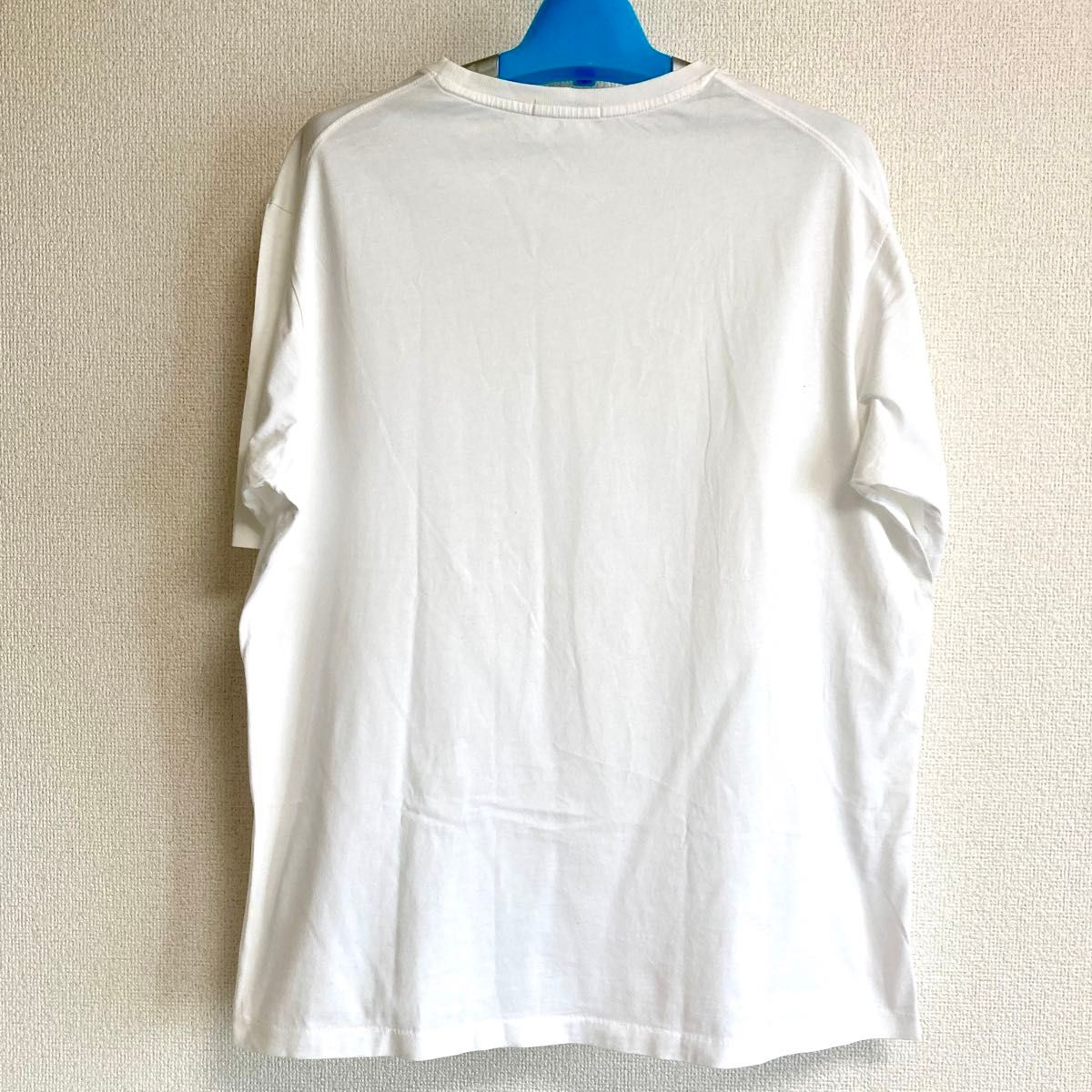ユニクロ Tシャツ 半袖 ホワイト 白 クルーネック コットン カットソー　訳あり　メンズ　M 