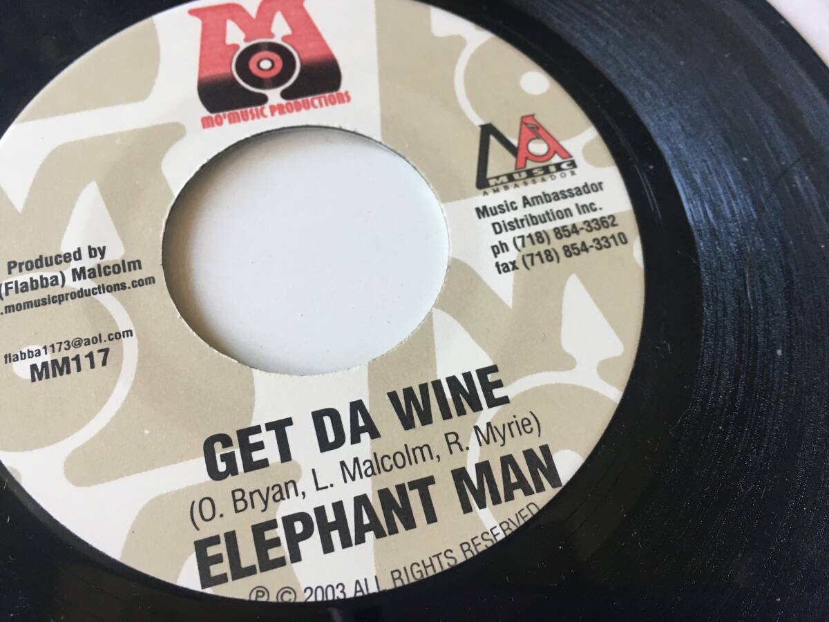 2445F●Elephant Man Get Da Wine / Bling Dawg - Beat Him Up / Dancehall 2003年 Jamaica / EP 7inch EP アナログ盤_画像3