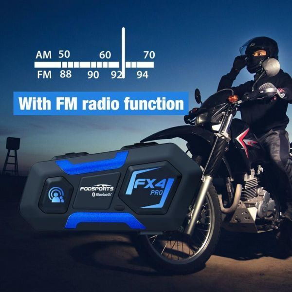 MO219:Fodsports FX4Pro オートバイ ヘルメット Bluetooth インターホン ヘッド_画像5