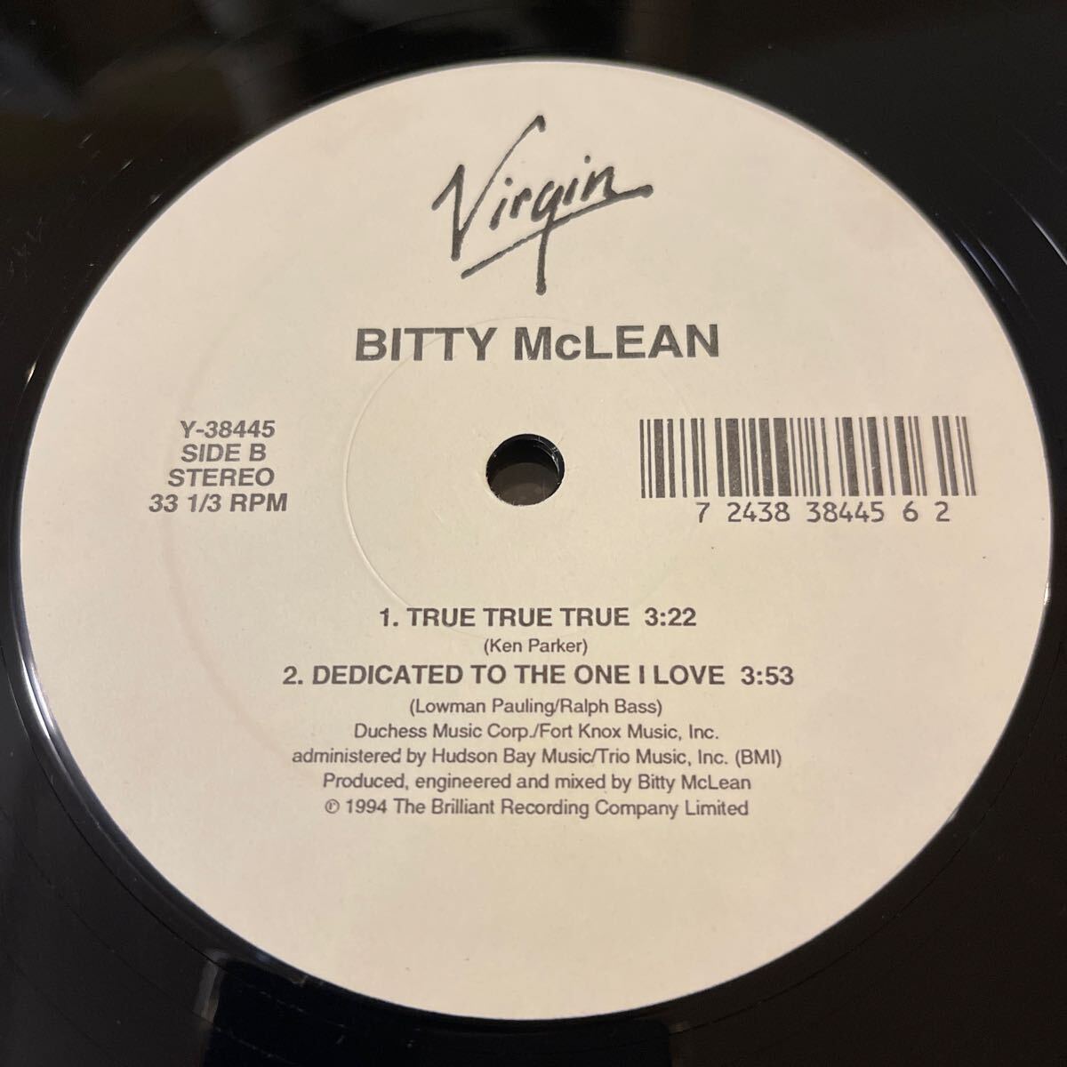 BITTY McLEAN/IT KEEPS RAININ'/TRUE TRUE TRUE/DEDICATED TO THE ONE I LOVE/レコード/中古/DJ/CLUB_画像4