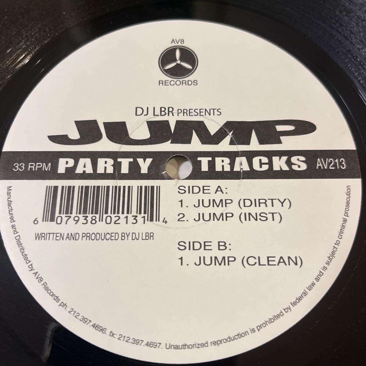 AV8/DJ LBR/JUMP/AV213/KRIS KROSS/HOUSE OF PAIN/VAN HALEN/PARTY TRACKS/レコード/中古/CLUB/DJ/hiphop_画像2