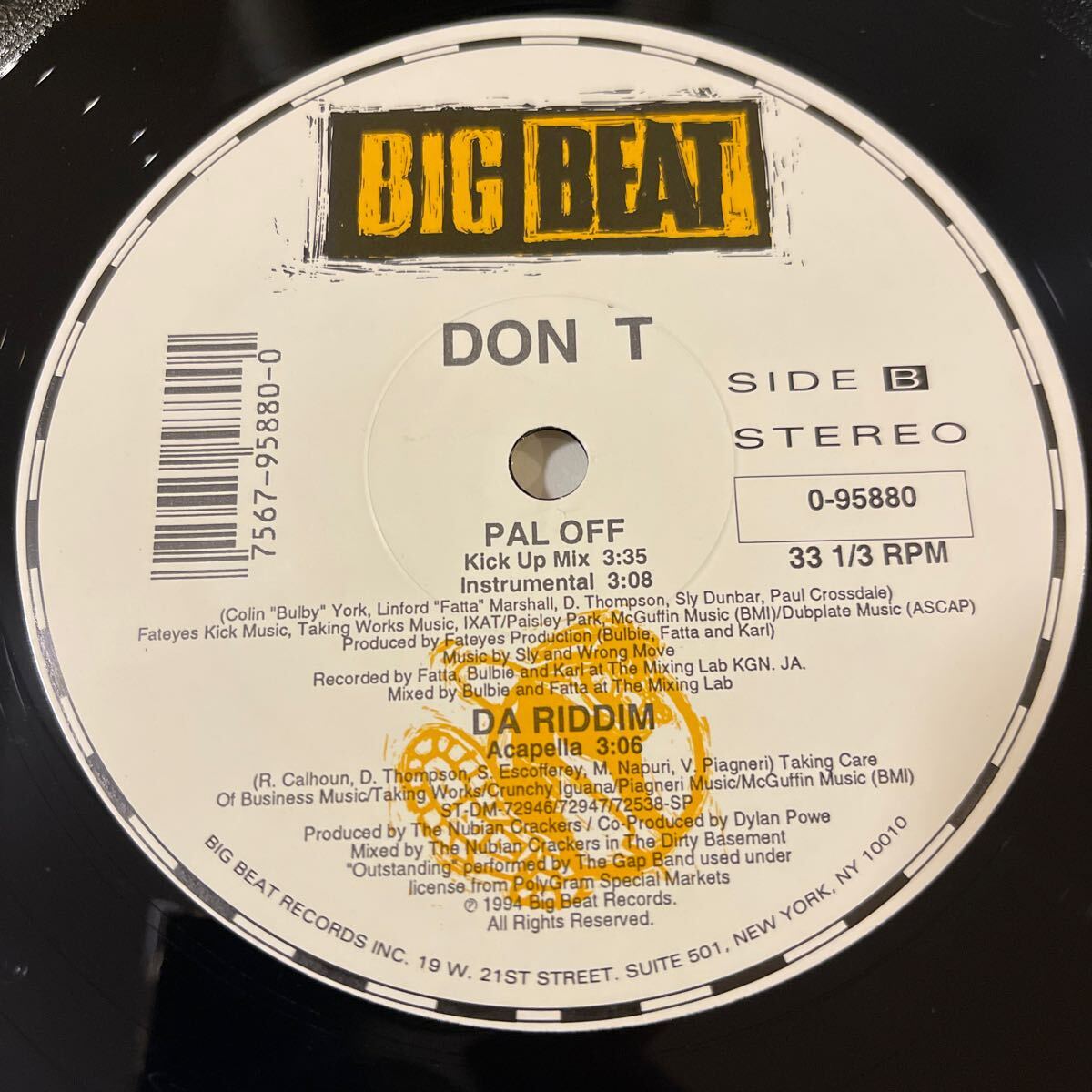 DON T/DA RIDDIM/PAL OFF/レコード/中古/DJ/CLUB/reggae_画像4