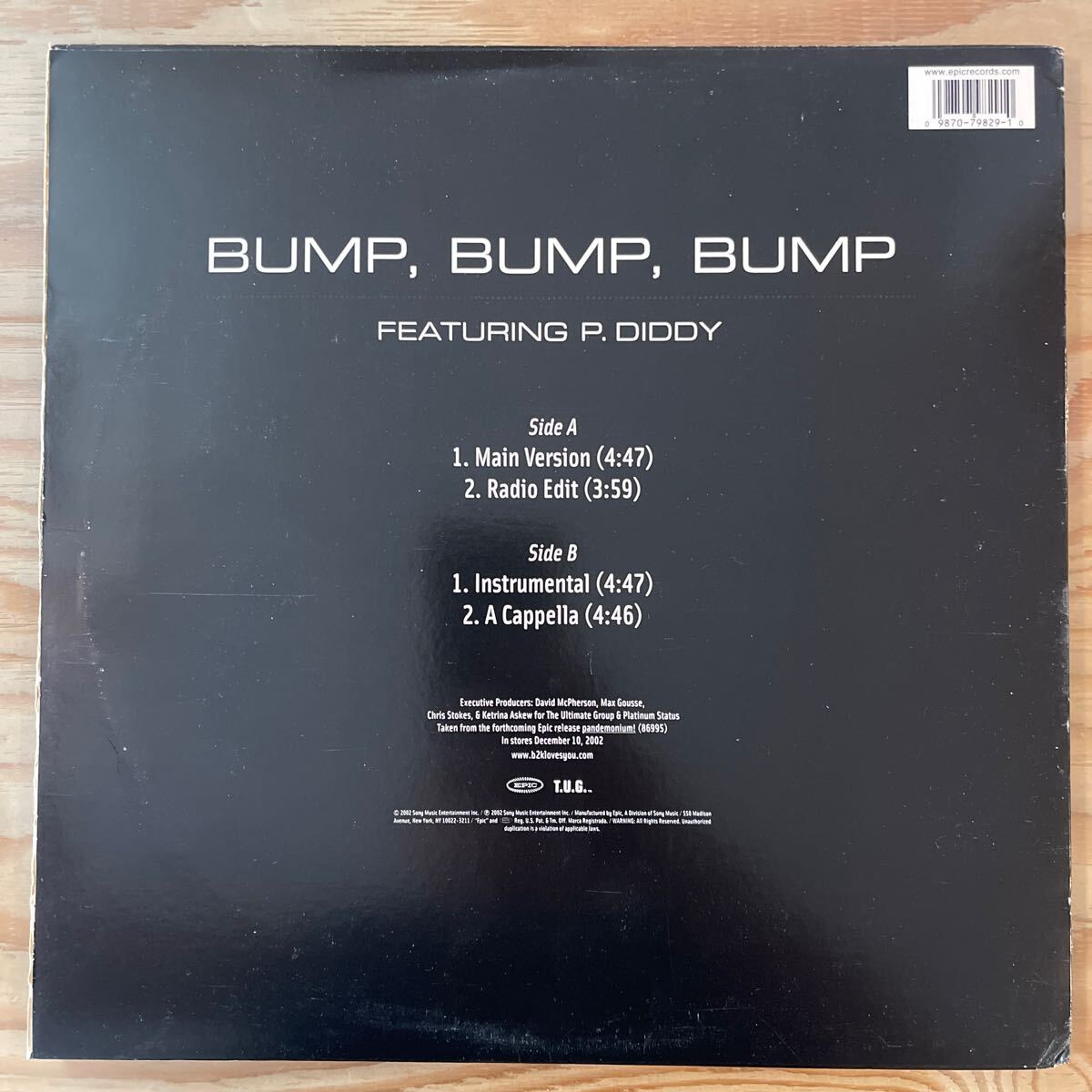 B2K/BUMP, BUMP, BUMP/feat.P.DIDDy/レコード/中古/DJ/CLUB/hiphop_画像2