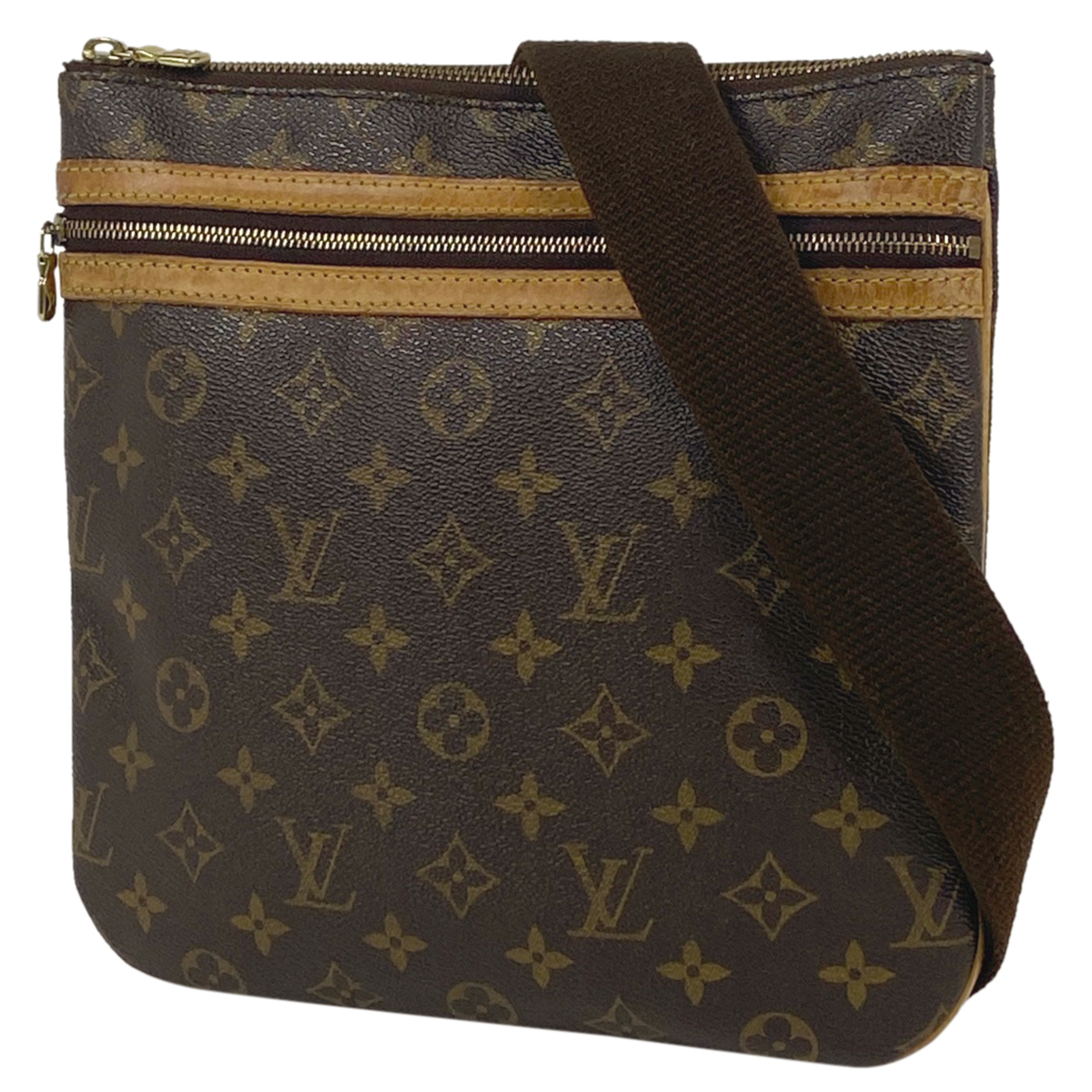 ルイ・ヴィトン Louis Vuitton ポシェット ボスフォール 斜め掛け ショルダーバッグ モノグラム ブラウン M40044 レディース 【中古】_バイセル 14172_1