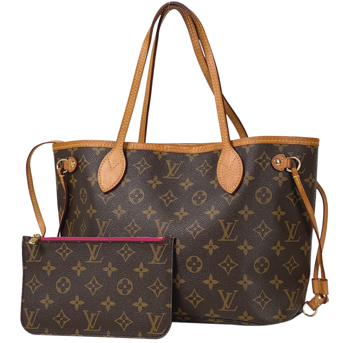 ルイ・ヴィトン Louis Vuitton ネヴァーフル PM トートバッグ モノグラム ブラウン ピヴォワンヌ(ピンク) M41245 レディース 【中古】_バイセル 14171_1