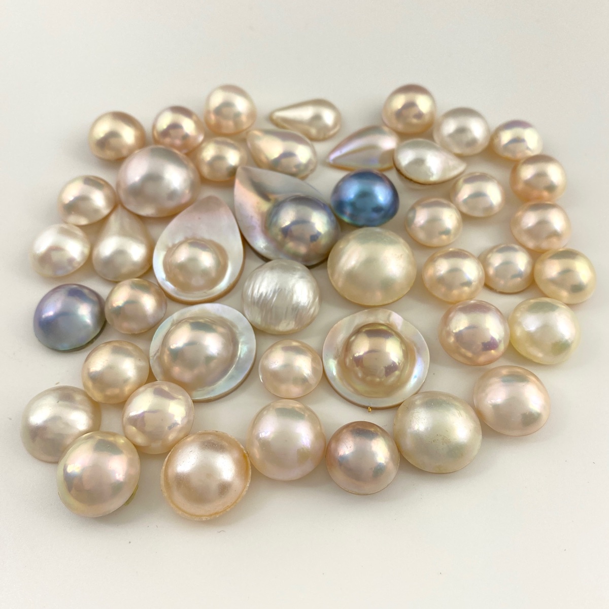  loose unset jewel material set sale mabe pearl loose 108.6g rank D[ used ]