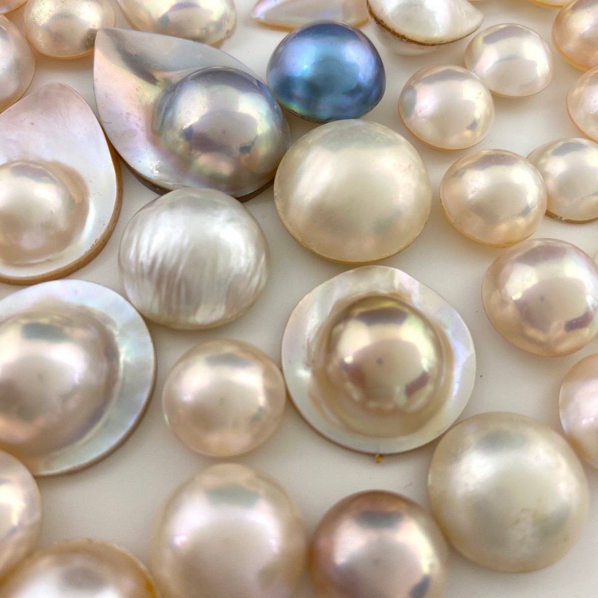  loose unset jewel material set sale mabe pearl loose 108.6g rank D[ used ]