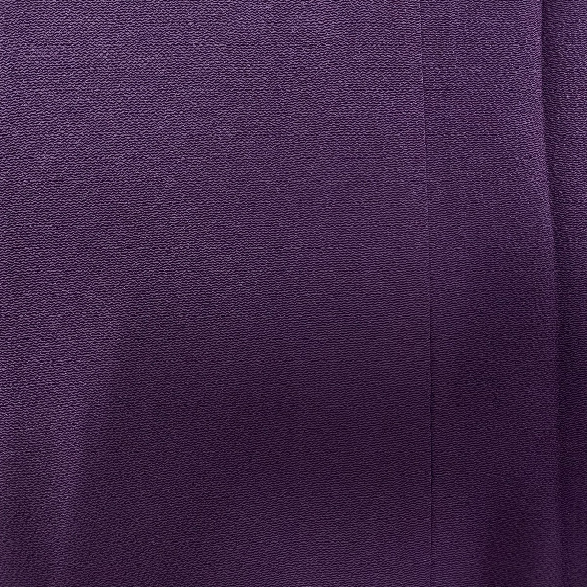 色無地 身丈167cm 裄丈64.5cm M 袷 縮緬 紫 正絹 優品 一つ紋 【中古】_バイセル 14090_4