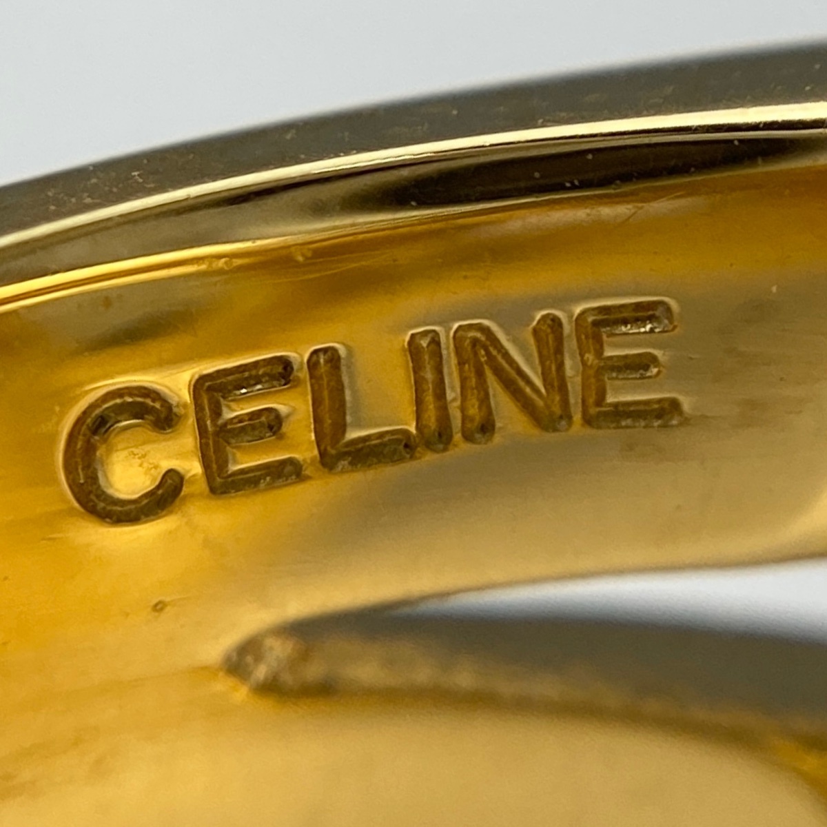 セリーヌ CELINE デザインリング YG イエローゴールド 指輪 ロゴ リング 11.5号 750 レディース 【中古】_バイセル 14157_4