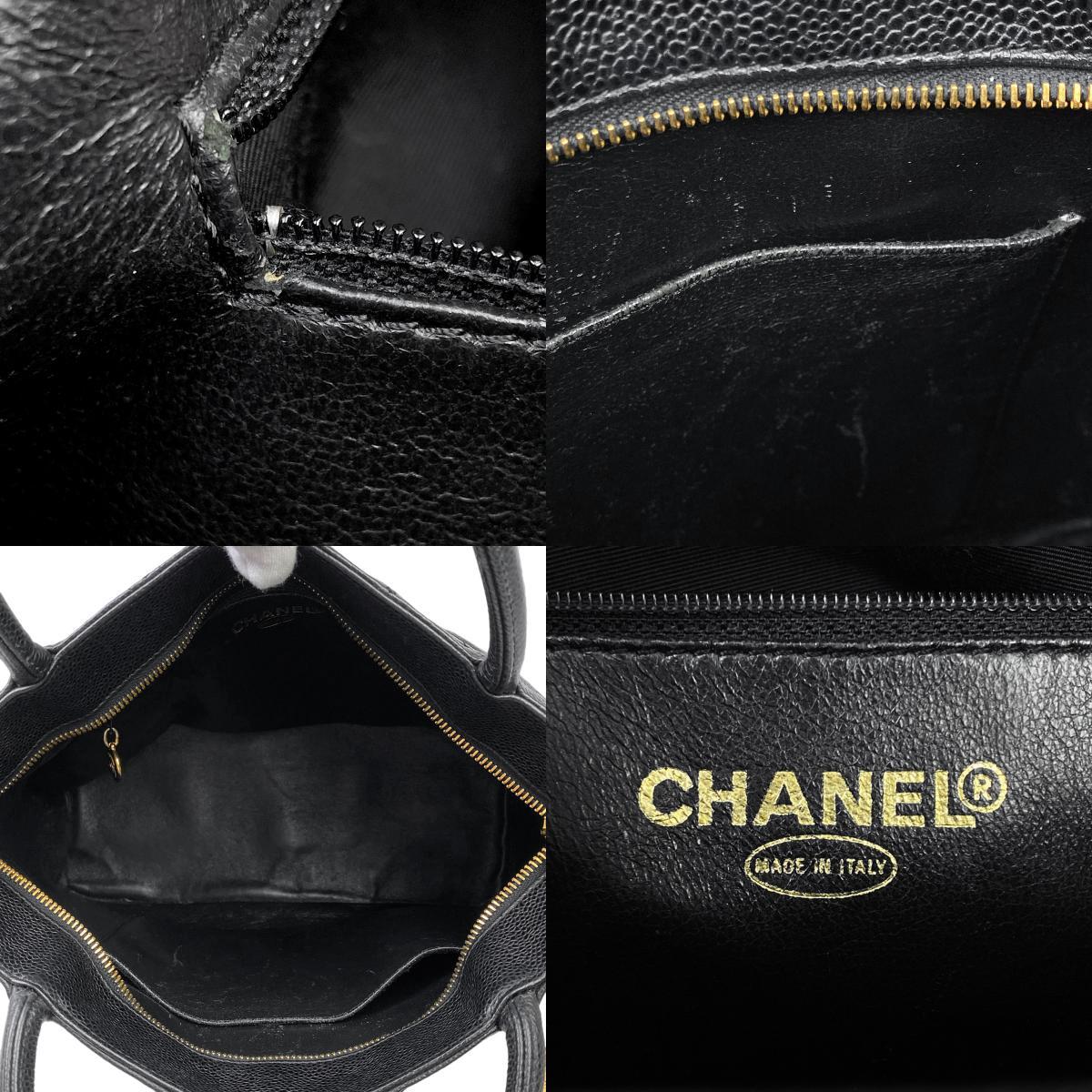 シャネル CHANEL 復刻トート ハンドバッグ ココマーク トートバッグ キャビアスキン ブラック A01804 レディース 【中古】_バイセル 14171_10