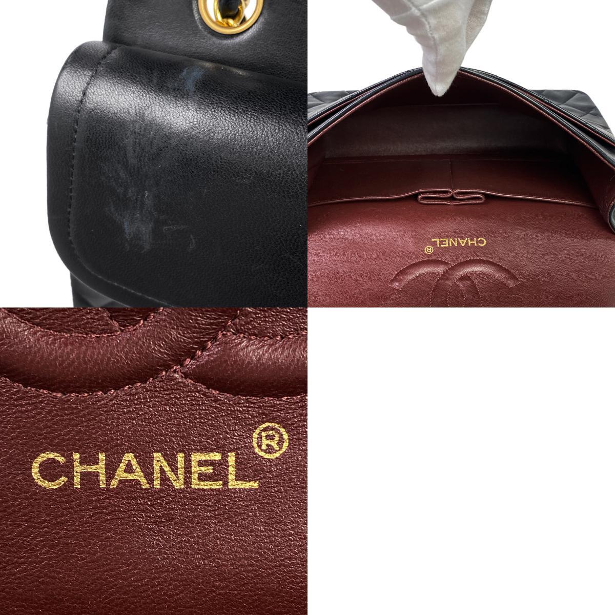 シャネル CHANEL マトラッセ Wフラップ チェーン ショルダーバッグ ココマーク ショルダーバッグ レザー ブラック A01112 レディース 中古_バイセル 14172_10