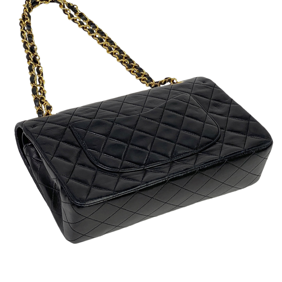 シャネル CHANEL マトラッセ Wフラップ チェーン ショルダーバッグ ココマーク ショルダーバッグ レザー ブラック A01112 レディース 中古_バイセル 14172_2