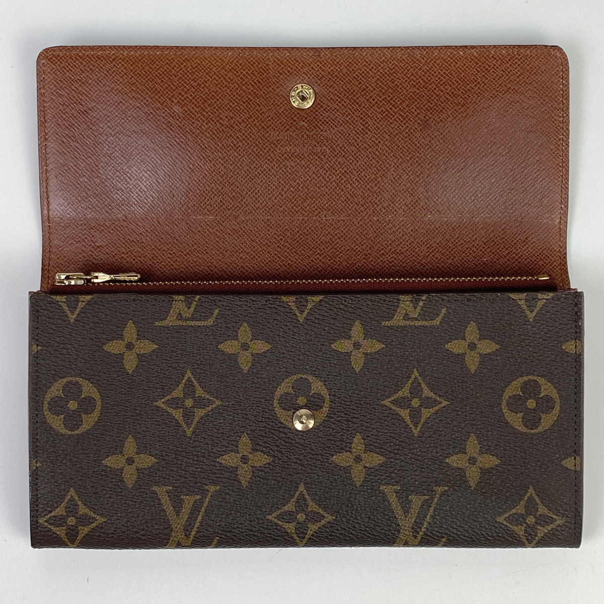 ルイ・ヴィトン Louis Vuitton ポルト モネ クレディ 二つ折り 旧型 長財布 モノグラム ブラウン M61725 レディース 【中古】_バイセル 14182_8