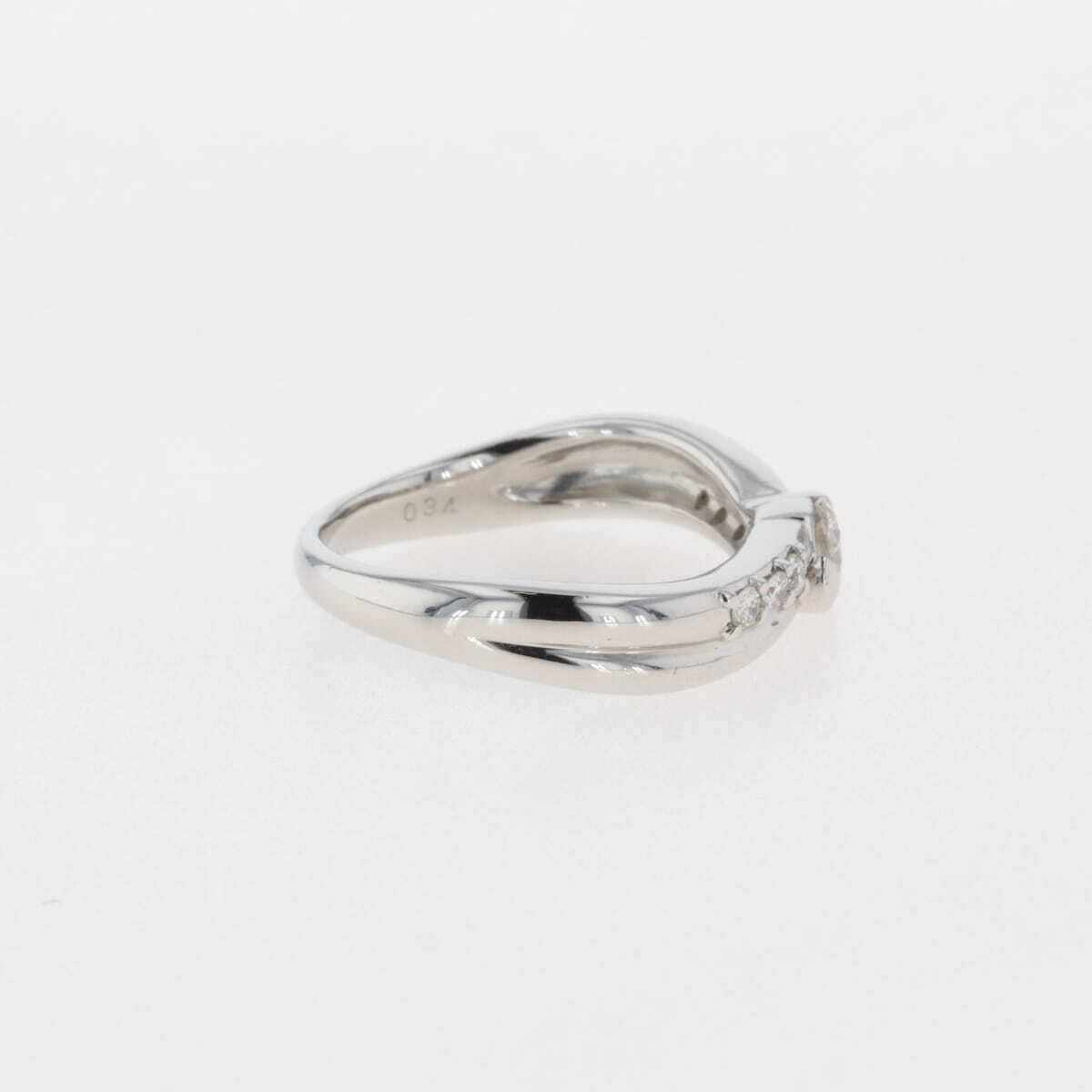 メレダイヤ デザインリング プラチナ 指輪 リング 7号 Pt900 ダイヤモンド レディース 【中古】_バイセル 14157_7