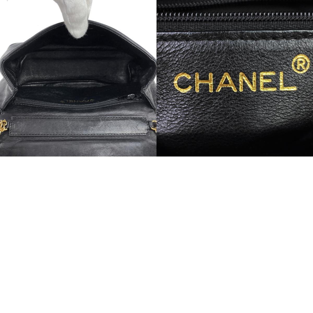 シャネル CHANEL ココマーク チェーン ショルダーバッグ ミニ プッシュロック レザー ブラック レディース 【中古】_バイセル 14172_10