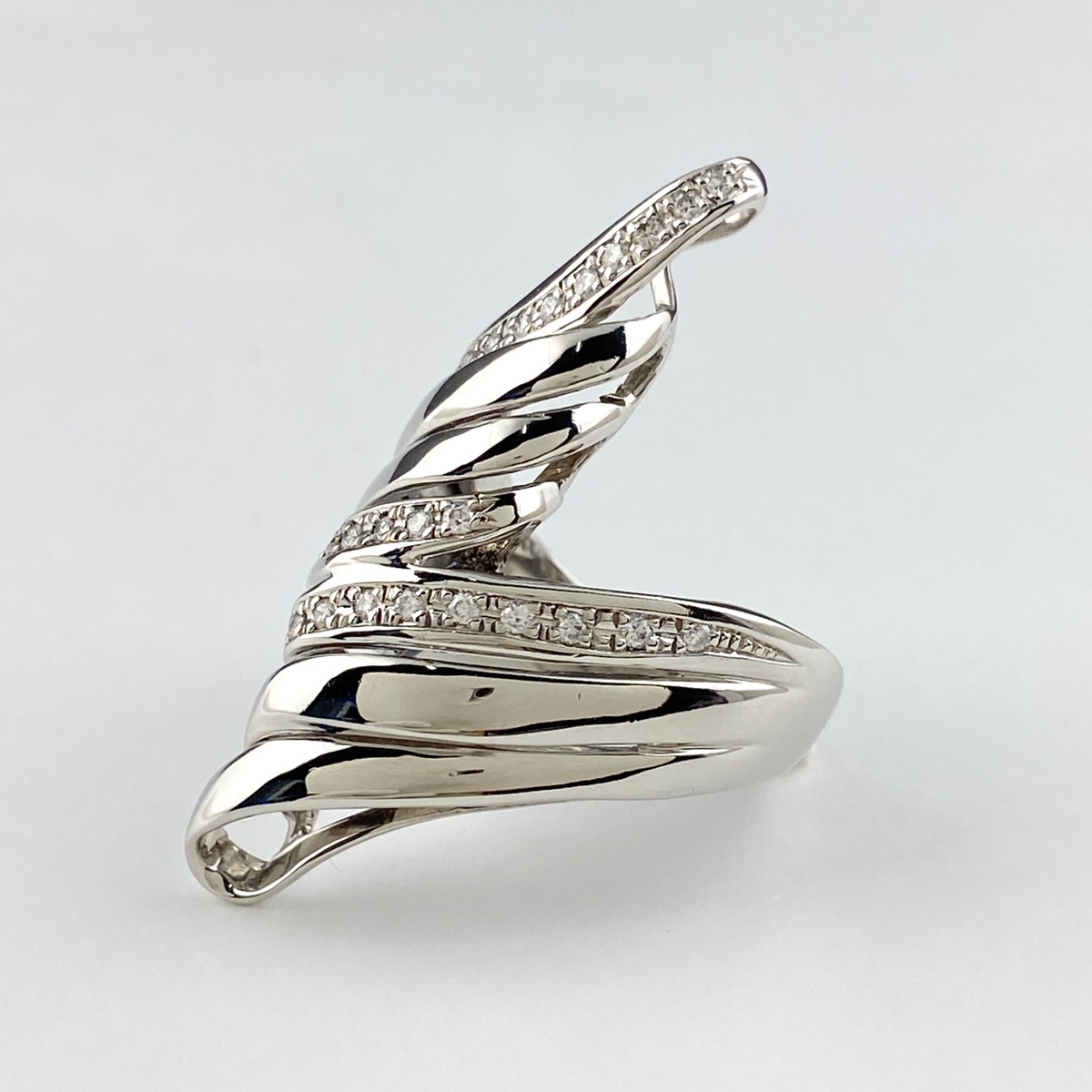 メレダイヤ デザインリング プラチナ 指輪 リング 16号 Pt900 ダイヤモンド レディース 【中古】_バイセル 14157_2