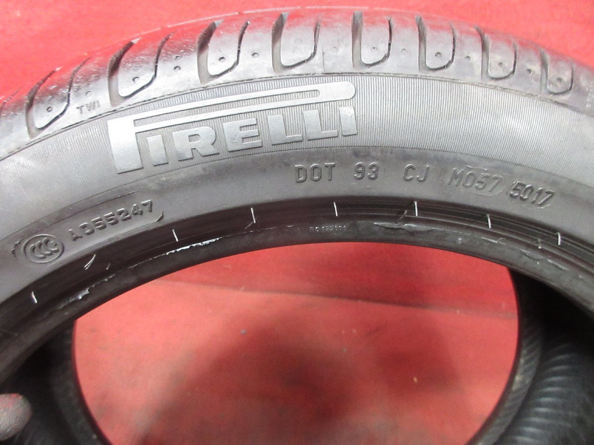 タイヤ 4本 225/45R17 ピレリ PIRELLI CINTURATO P7 (MO) バリ バリ山 溝アリ 送料無料★14850T_画像9