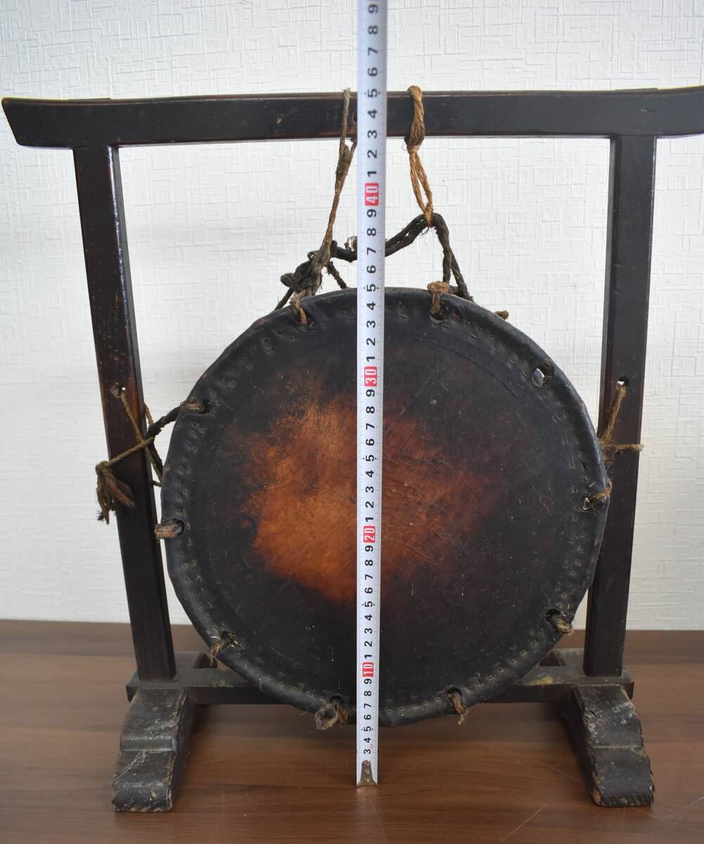 W5-48 [ текущее состояние товар ] futoshi тамбурин без тарелочек японский барабан годы предмет подлинная вещь античный традиционные японские музыкальные инструменты антиквариат retro . имеется 