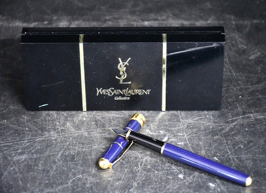 NY5-10【現状品】YVE SSAINT LAURENT　万年筆　イヴサンローラン　筆記用具　YSL　文房具　筆記具　中古品　保管品_画像2