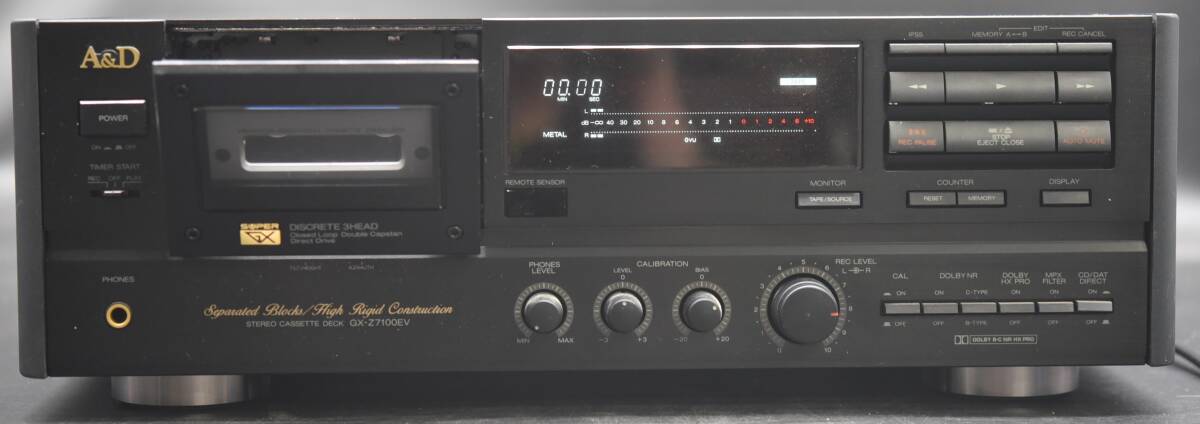 YKK5-69 現状品 A&D エーアンドディー GX-Z7100EV オーディオ機器 音響機器 カセットデッキ リモコン ステレオテープデッキ _画像2