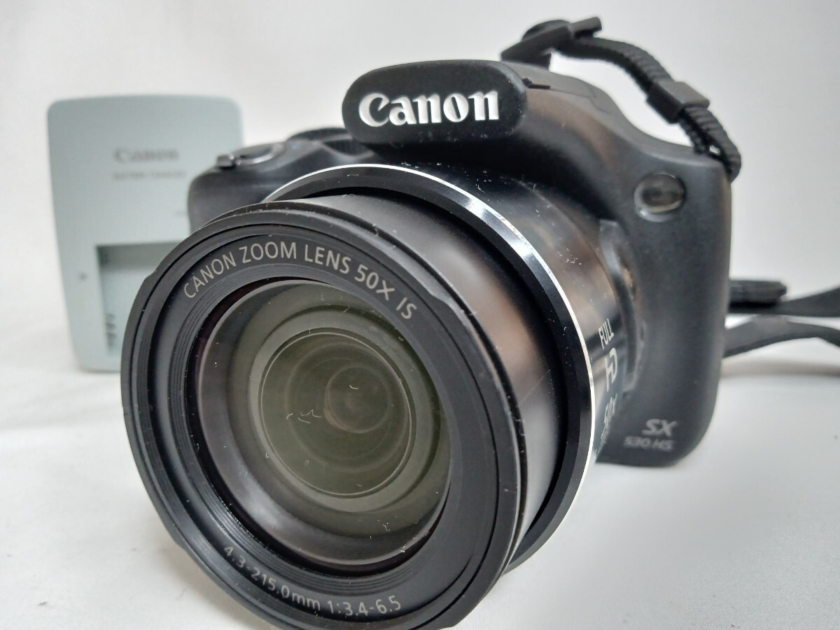 CANON キャノン Powershot SX 530 HS 4.3-215.0mm 1:3.4-6.5 コンパクトデジタルカメラ ブラック　千18_画像1