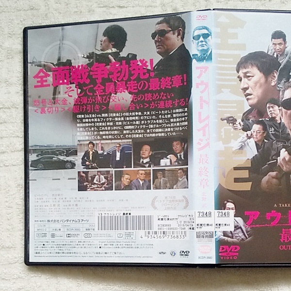 アウトレイジ最終章　レンタル版DVD　ビートたけし/西田敏行_画像2