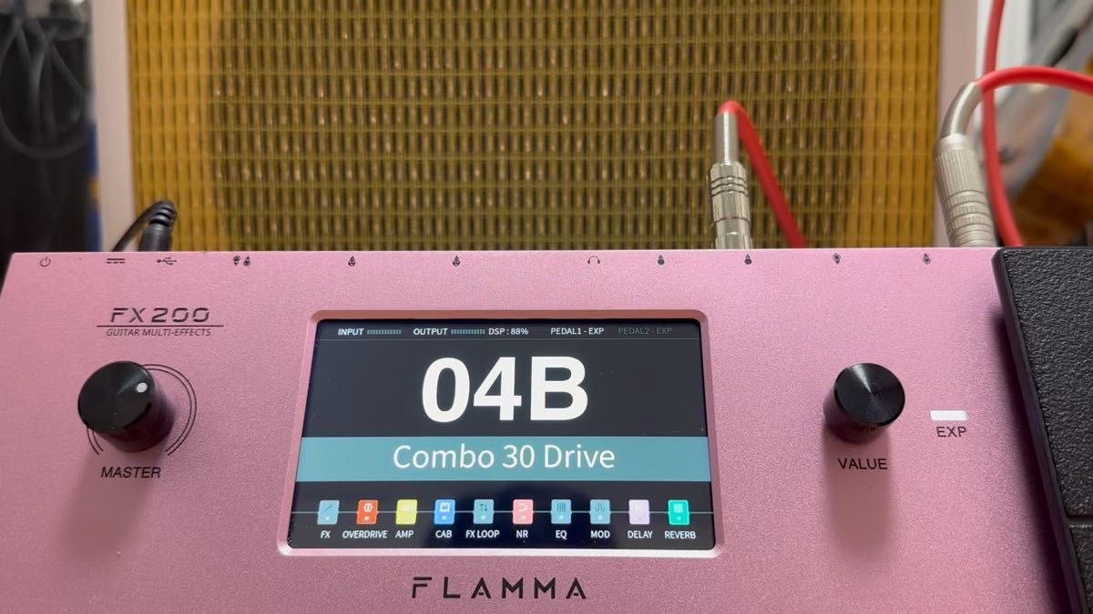 FLAMMA FX200 マルチ エフェクター ギター ペダル 5 インチ LCD タッチ スクリーン付き