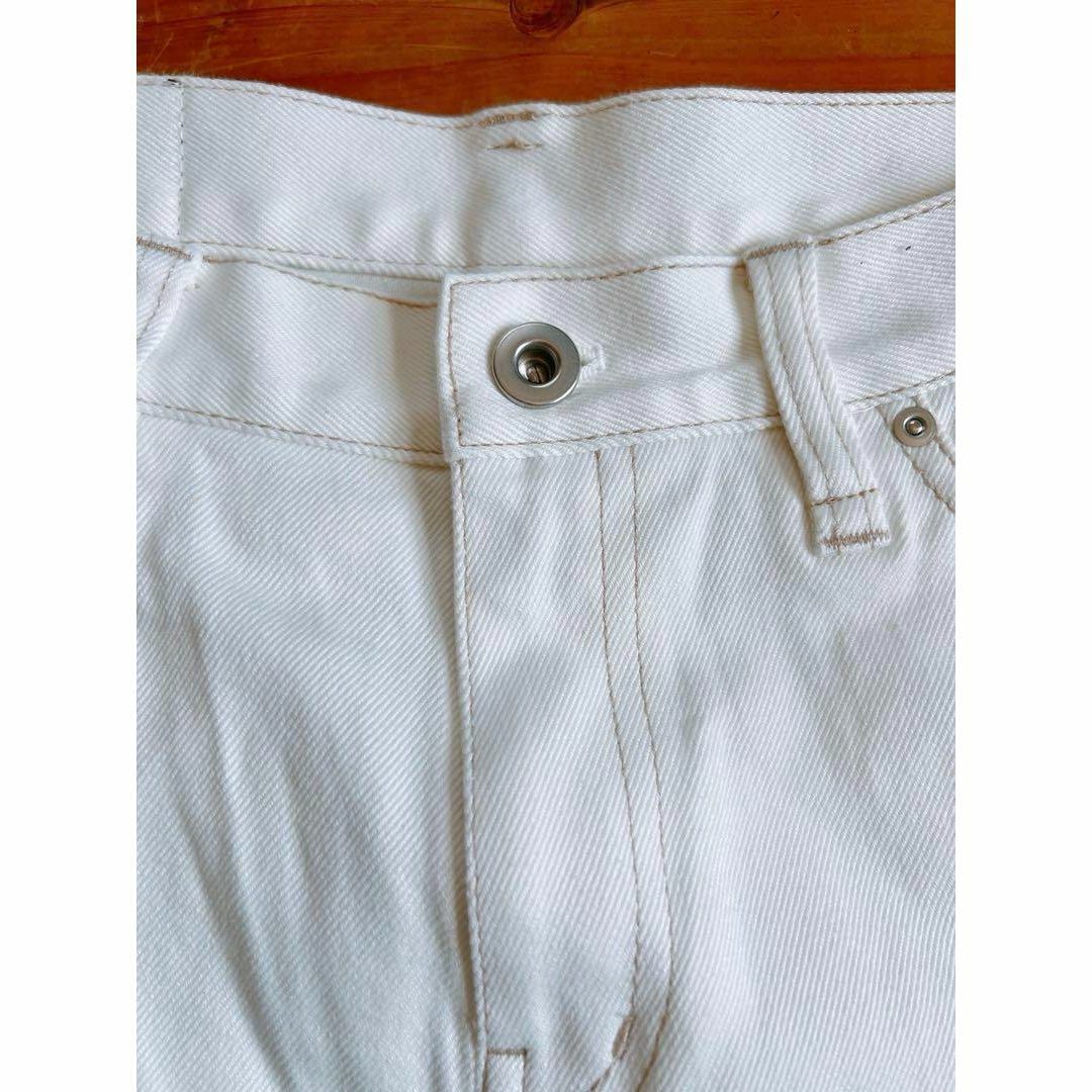 アマカ AMACA White denim Pants ホワイト デニムパンツ 微ステッチ 大人可愛い 