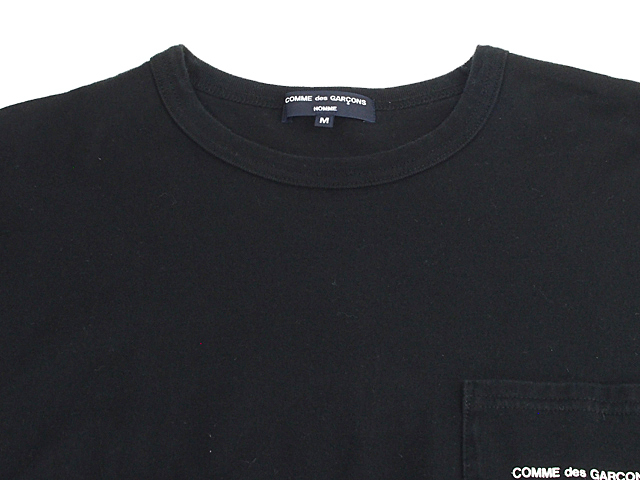 富士屋 ◆ コムデギャルソン COMME des GARCONS ロングTシャツ サイズM HB-T010 綿100％ 黒 メンズ_画像2