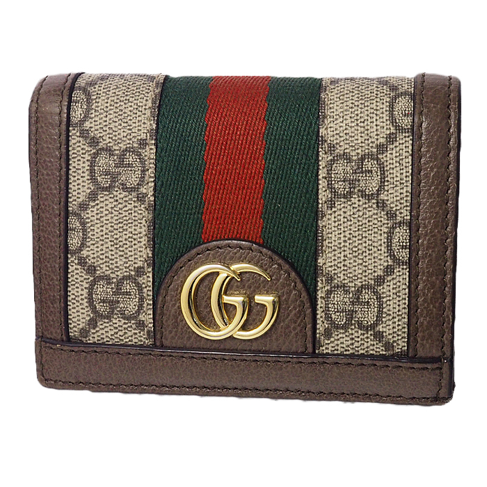 富士屋◆グッチ GUCCI オフィディア GGスプリーム シェリー 523155 2つ折り財布 コンパクトウォレット_画像1