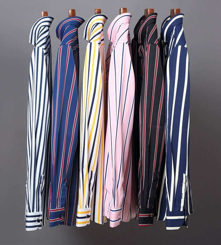 CS-2002-6(実寸44 2XL度 )新品 春夏 完売■北欧 長袖シャツ メンズ ノーアイロン 形態安定 ビジネス ワイシャツ シルクのような質感_画像3
