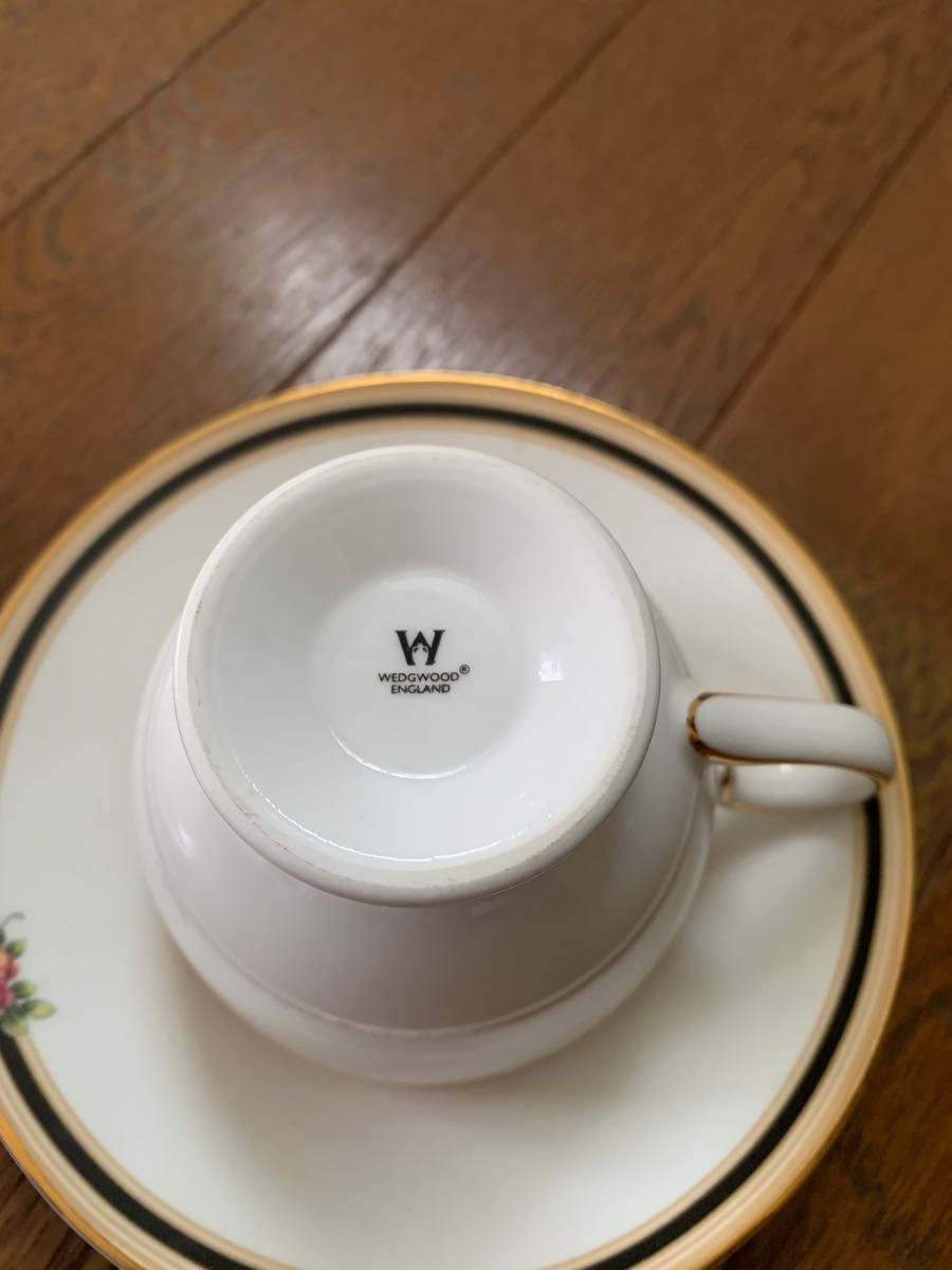 90年代　ヴィンテージ　貴重な英国製　2客セット ウェッジウッド クリオ ペア WEDGWOOD カップ ソーサー ティーカップ 