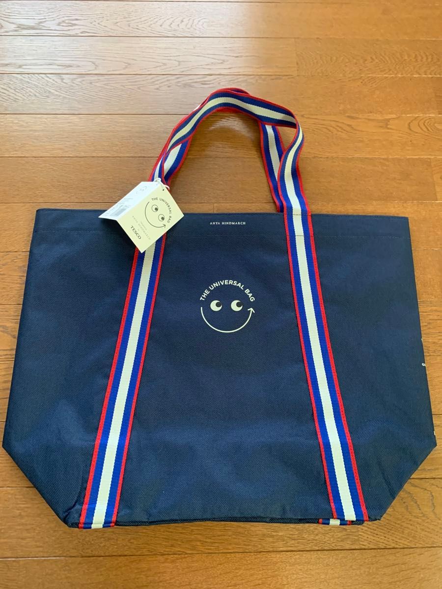 アニヤハインドマーチ エコバッグ ANYA HINDMARCH ユニバーサルバッグ トートバッグ　イギリス　ロンドン　テスコブルー