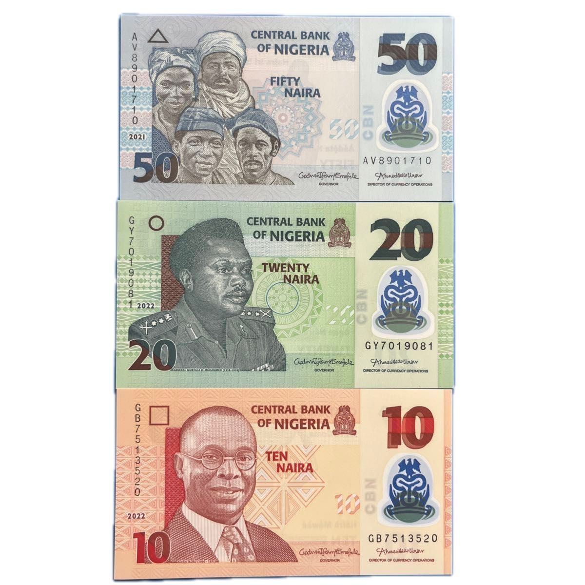 ナイジェリア 旧紙幣　ポリマー紙幣