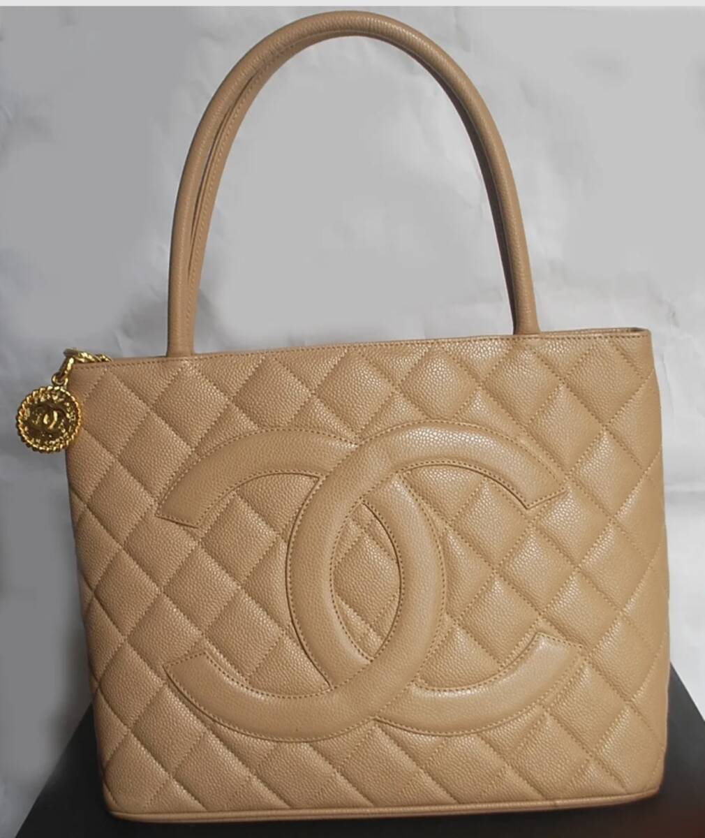 CHANEL シャネル トートバッグ 復刻トート ・ココマーク・ キャビアスキン_画像1