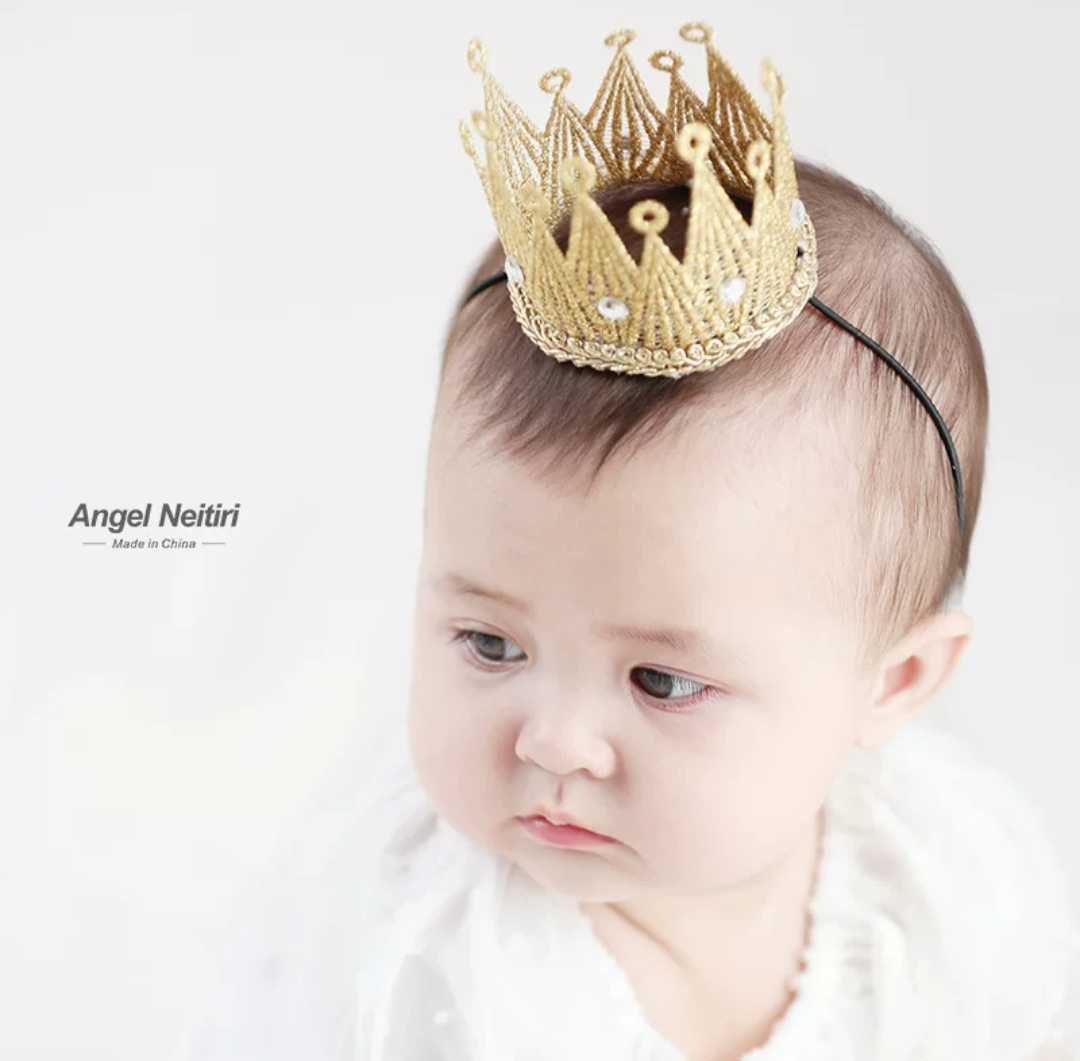 [ бесплатная доставка ].. лента для волос baby младенец память фотосъемка фото Gold Crown снижение цены распродажа 100 день место хранения 