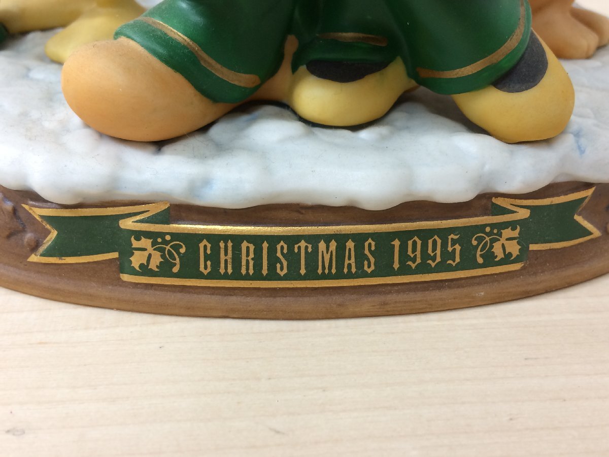 ディズニー TDL クリスマスファンタジー1995 ミッキー＆フレンズ フィギュアリン グーフィー プルート 4A21 【60】の画像3