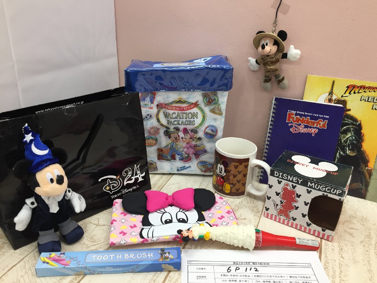 * Disney { large amount set }{ unopened goods equipped } Mickey minnie soft toy badge mug another 10 point 6P112 [60]