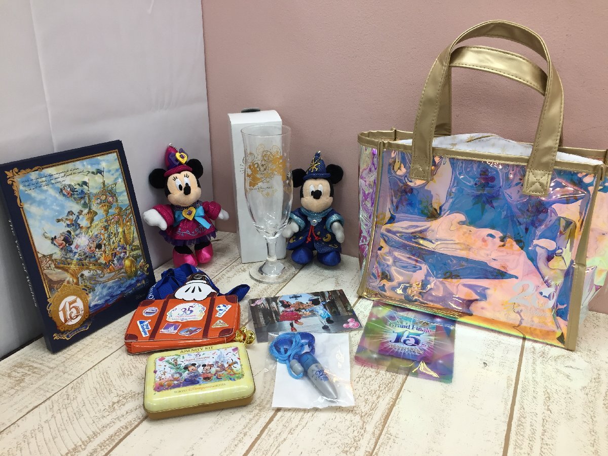 * Disney { large amount set }{ unopened goods equipped } anniversary goods 10 point Mickey minnie soft toy badge vinyl bag other 6P171 [80]