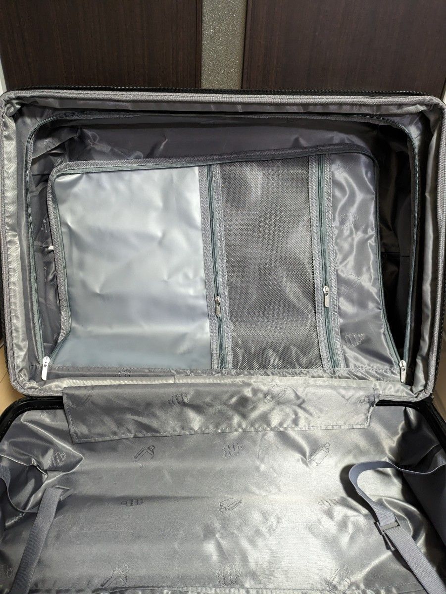 便利な拡張機能付！！スーツケース キャリーケース 65L 4~7泊 ブラック M キャリーバッグ
