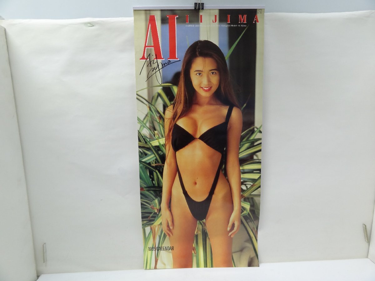 6^/.0032 Iijima Ai 1995 year sexy calendar size 35.5cm×77cm 7 sheets ..