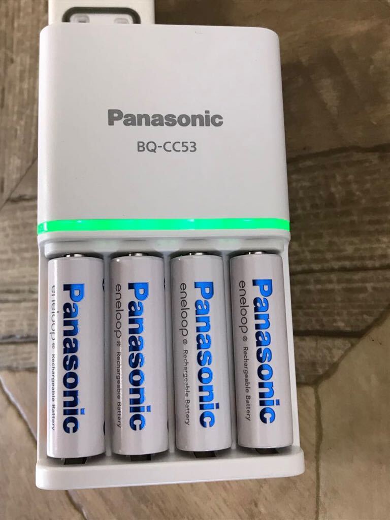 Y 家７★通電確認済★激安！ Panasonic/パナソニック eneloop/エネループ ニッケル水素電池　充電器セット K-KJ53MCC84 ジャンク 現状　　_画像8