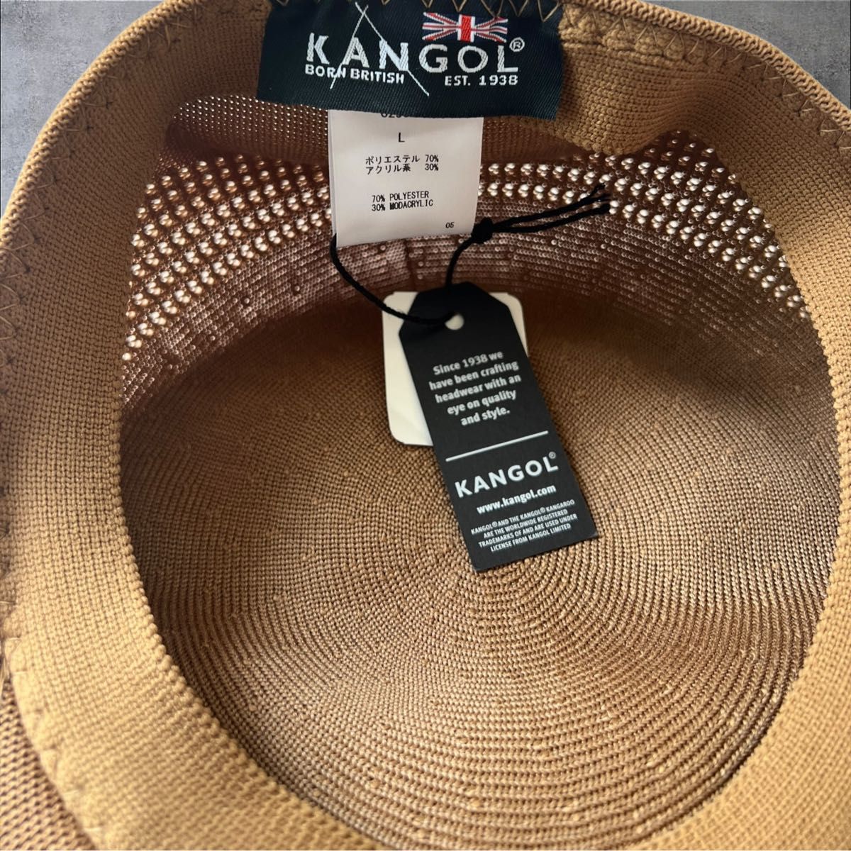 【未使用】カンゴール 504 ハンチング 帽子 ベージュ系（タン） Kangol ベレー帽