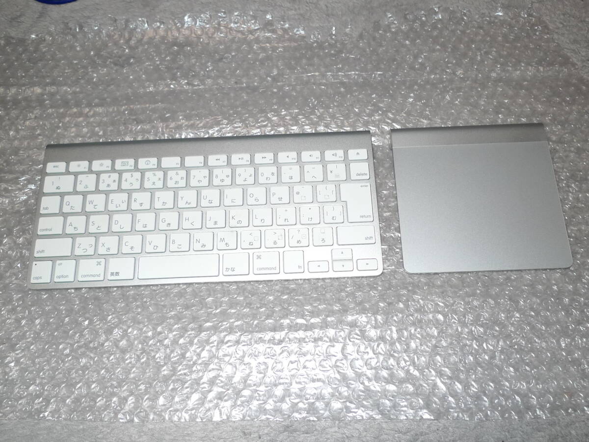 セット Apple Magic Trackpad MC380J/A A1339 Wireless Keyboard MC184J/B A1314の画像1