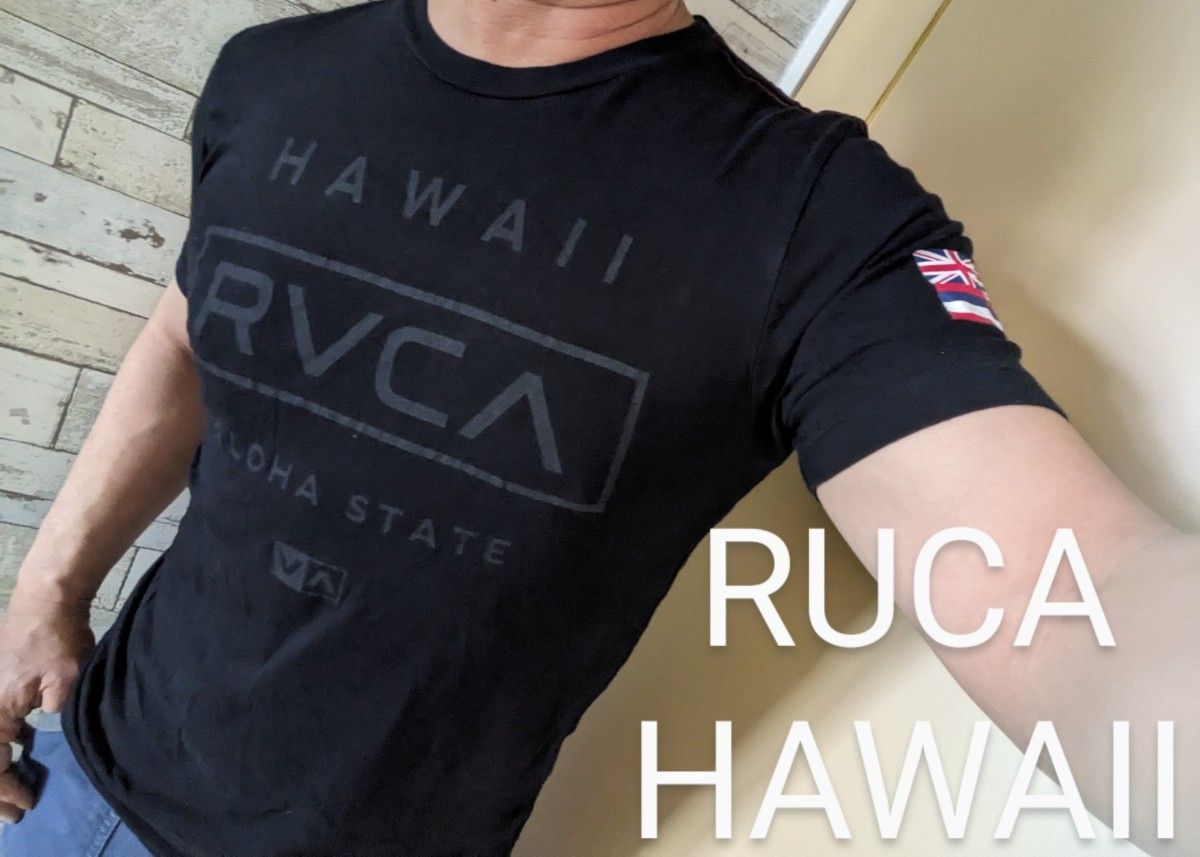 完売モデルルーカデカロゴTシャツRVCA HAWAII　ALOHA　STATE