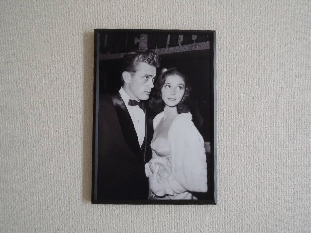 A4 額付き ポスター ジェームズディーン James Dean　ピアアンジェリ Pier Angeli ハリウッド 写真 