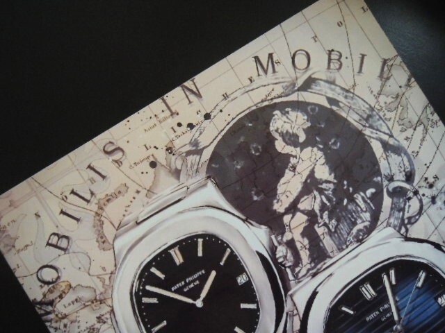 A4 額付き ポスター 地図 パテックフィリップ 時計 レトロ アート antique 風 おしゃれ 額装済み フォトフレーム _画像2
